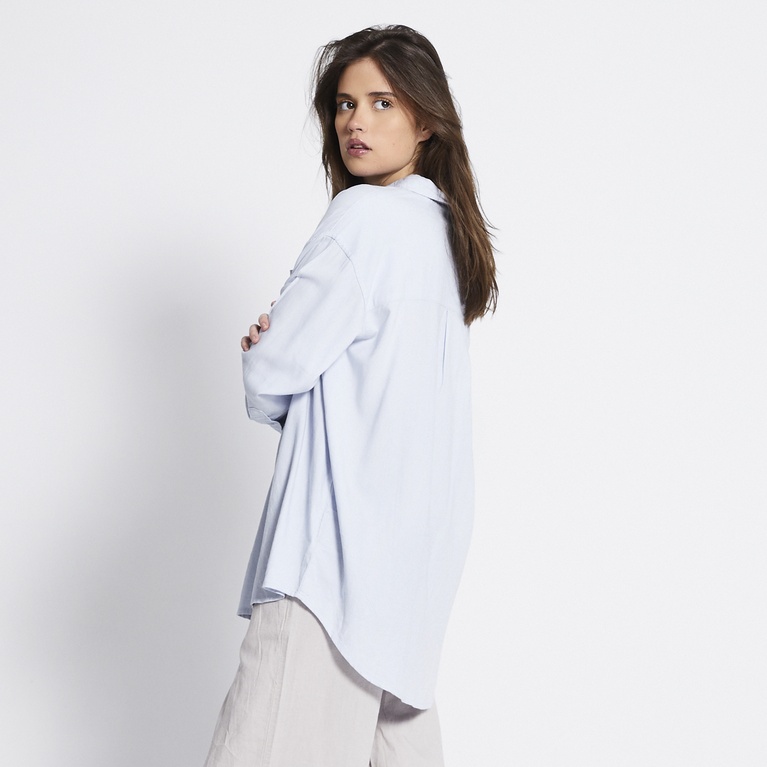Linen blend shirt "Dina" Light blue